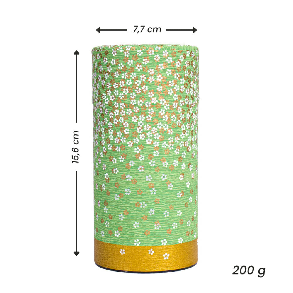 Vihreä japanilainen Washi Hanazono -teepakkaus