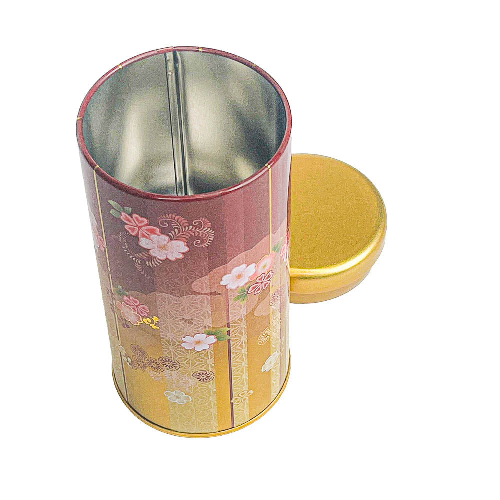 Punainen japanilainen metallinen teepurkki, Bokashi