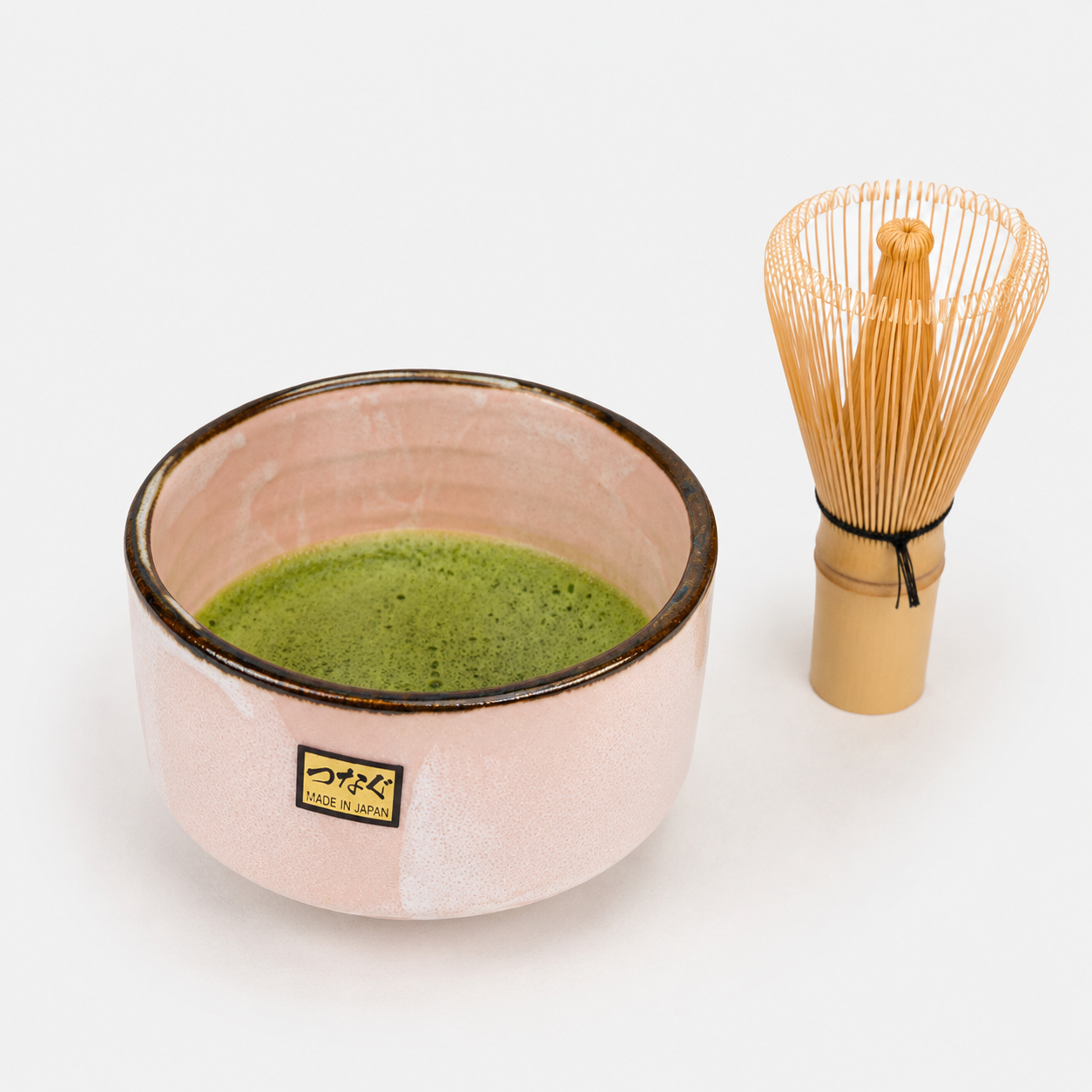 Japanilainen matcha-kulho, Chawan, vaaleanpunainen