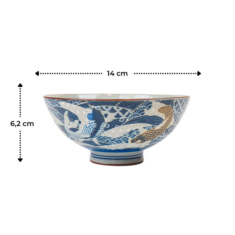 Japanilainen Keraaminen Kulho - Koi Karppi