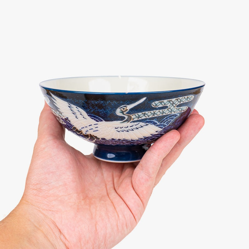 Japanilainen keraaminen kulho, Tsuru-kurki