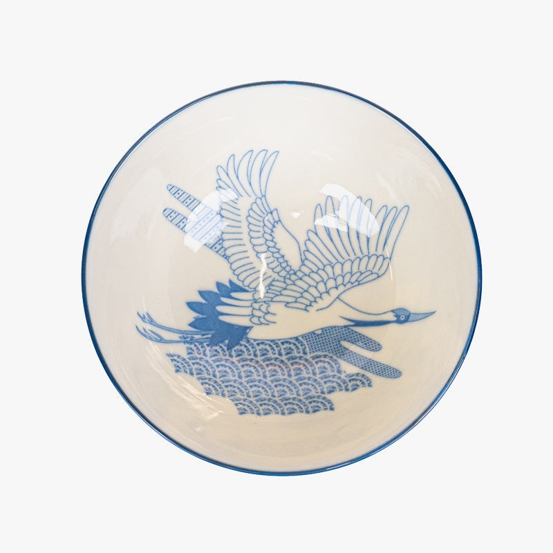Japanilainen keraaminen kulho, Tsuru-kurki