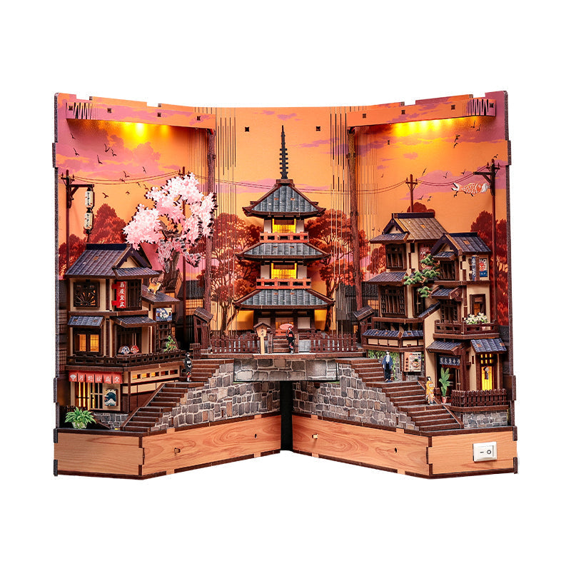 Book-Nook Japanilainen Twilight Sakura Path