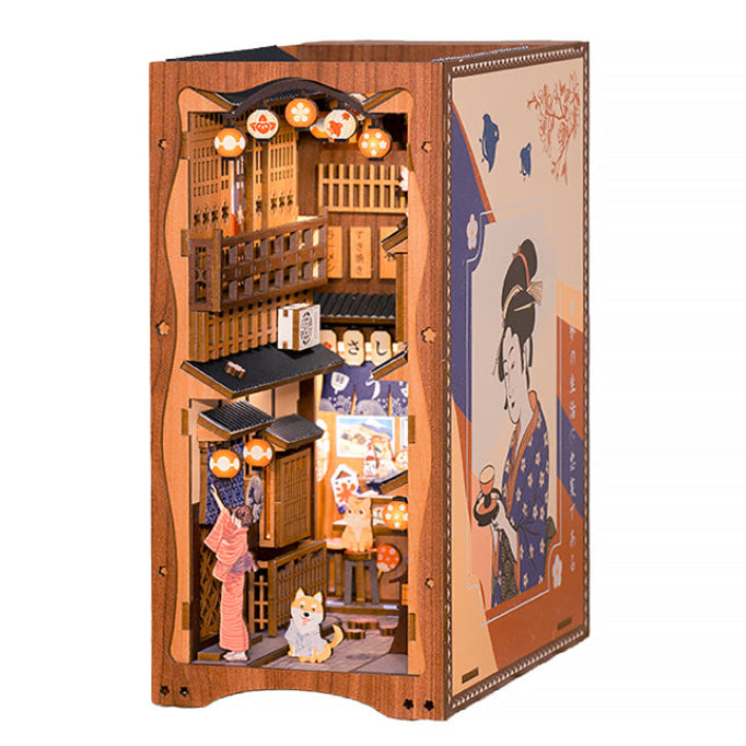 Japanilainen Book-Nook sakurapuun alla