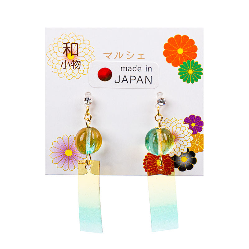 Japanilaiset korvakorut Green Chime
