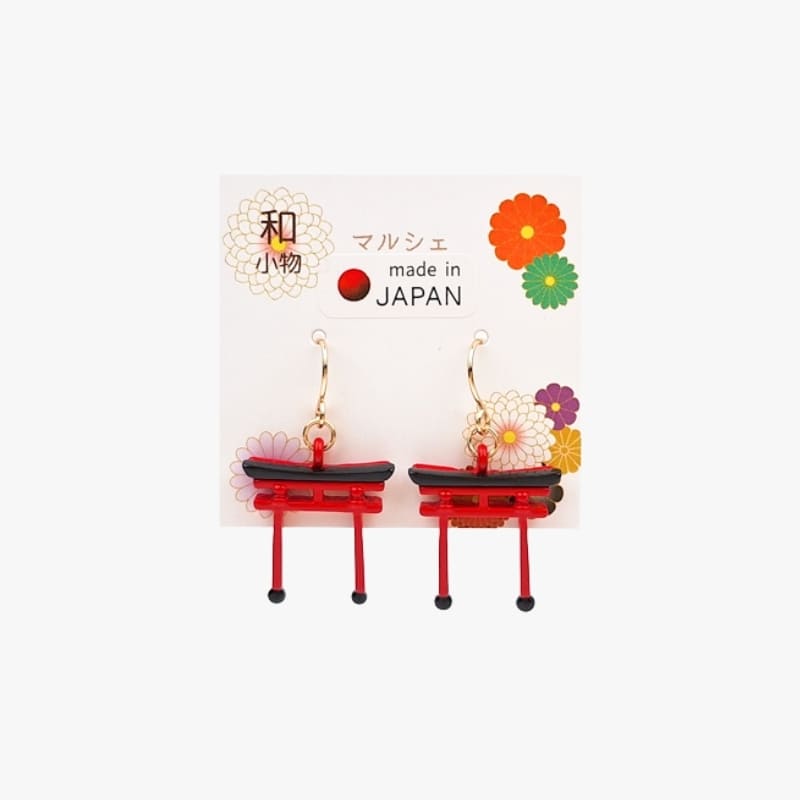 Japanilaiset punaiset Torii-korvakorut