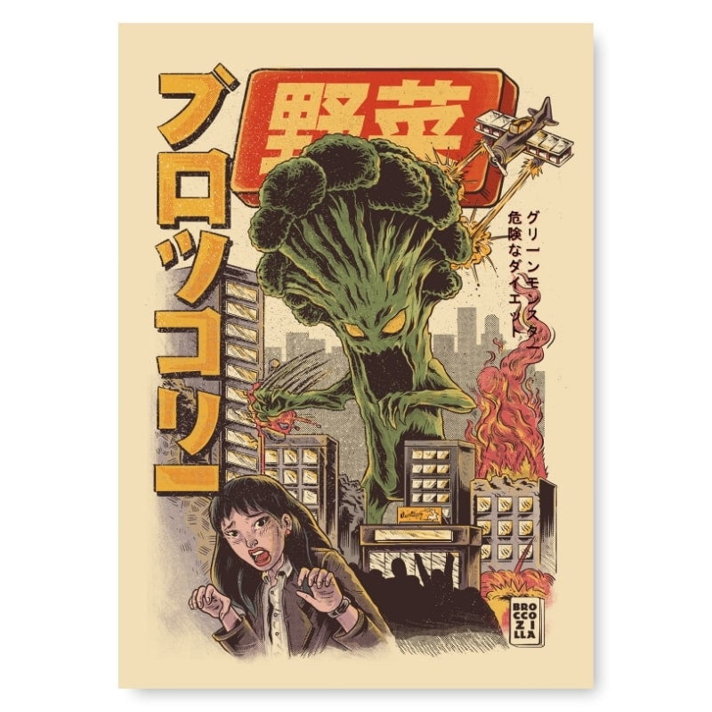Broccozilla Japanin juliste - A3