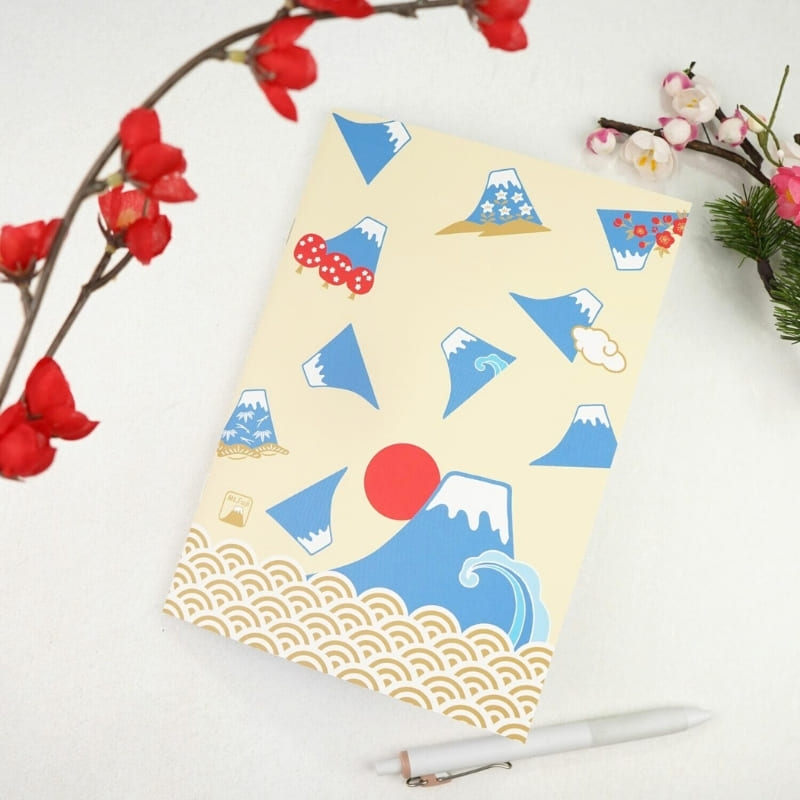 Japanilainen muistikirja Fujisan & Seigaiha