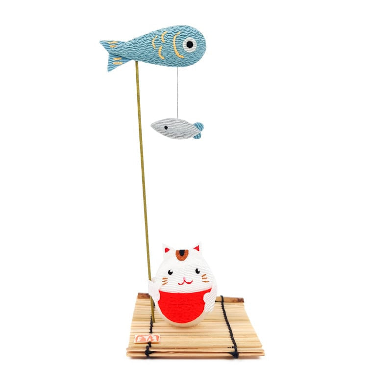 Chirimen kissa Japanilainen figuuri
