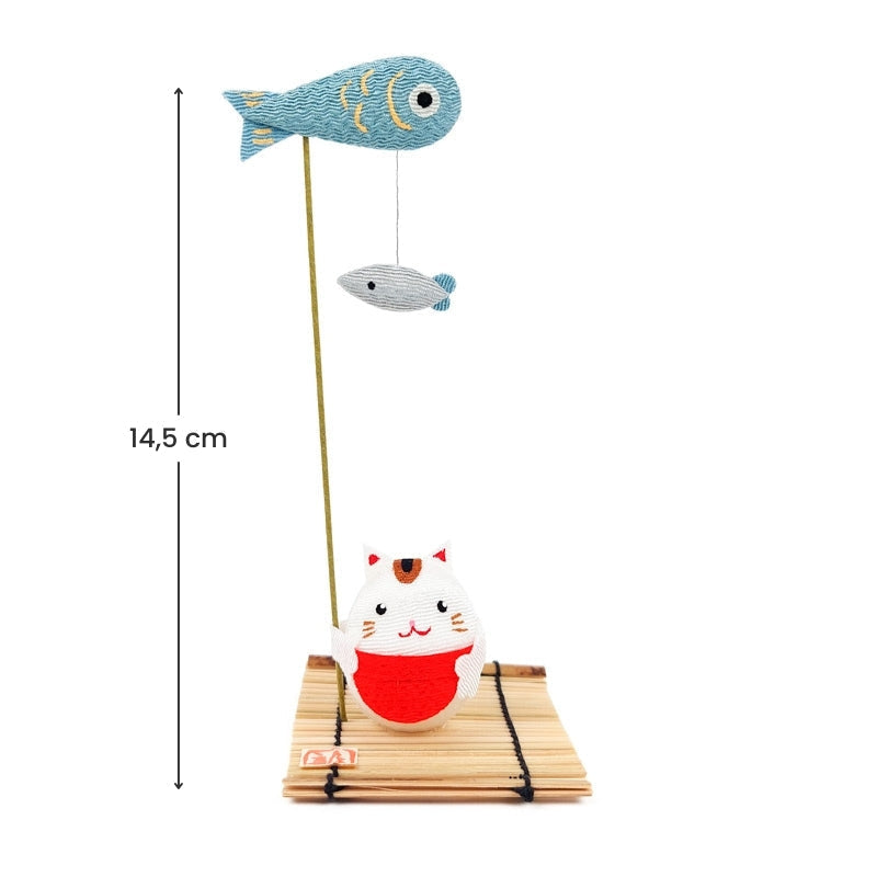 Chirimen kissa Japanilainen figuuri