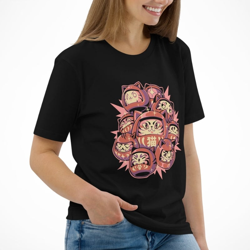 Daruma Cat Japanilainen T-paita