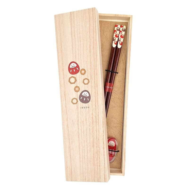 Daruma Motif Japanilaiset syömäpuikot setti