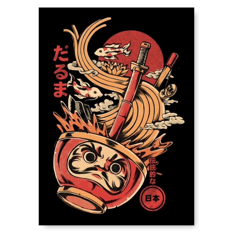 Daruma Ramen Japanilainen juliste - A3