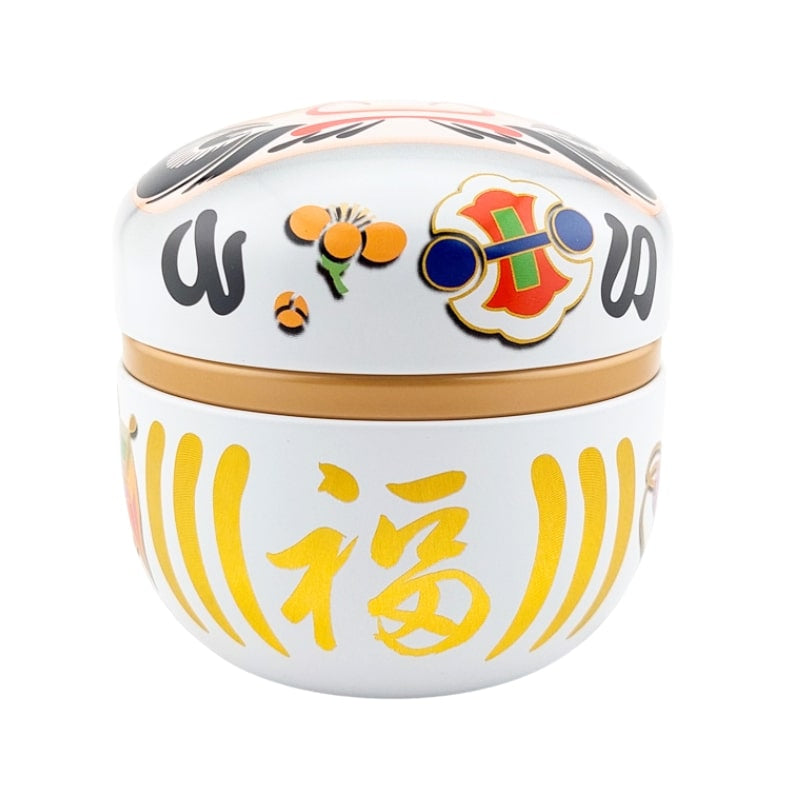 Daruma Valkoinen metallinen teepakkaus