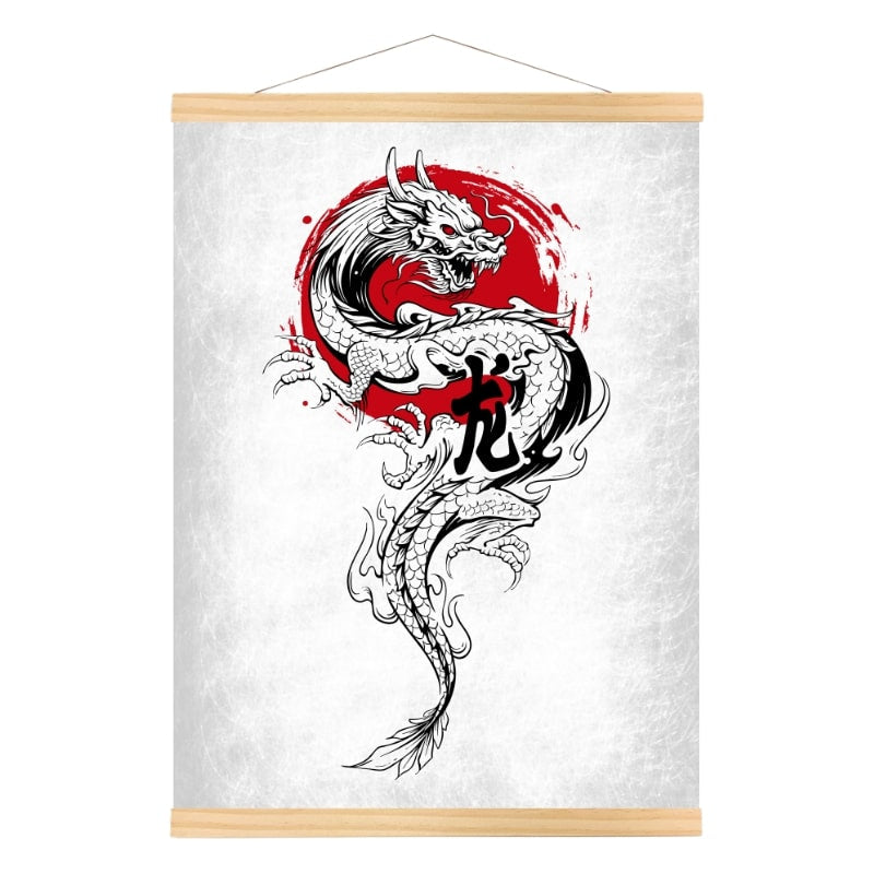 Dragon & Soleil Japanilainen juliste - A3