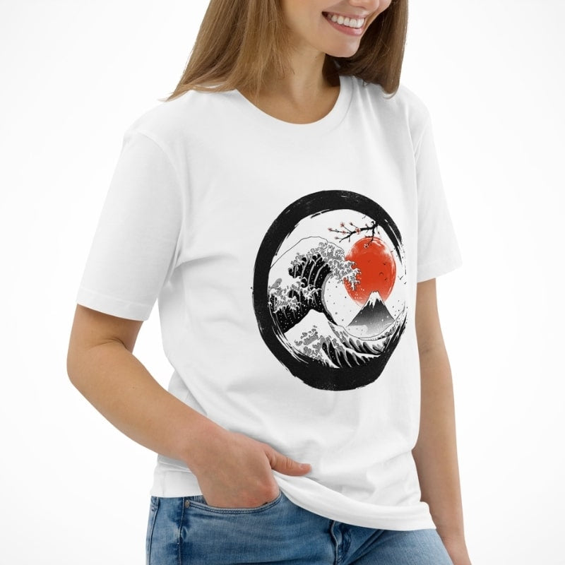 Enso Kanagawa Japanilainen T-paita