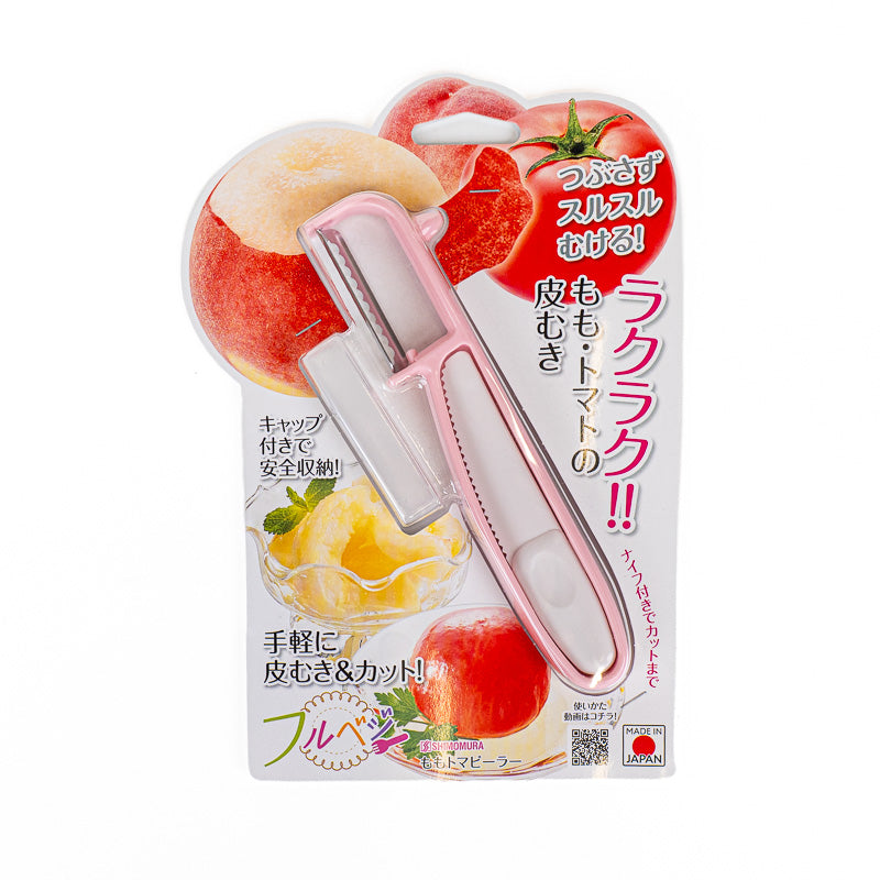 Japanilainen kuorija, aaltoileva terä, persikoille ja tomaateille