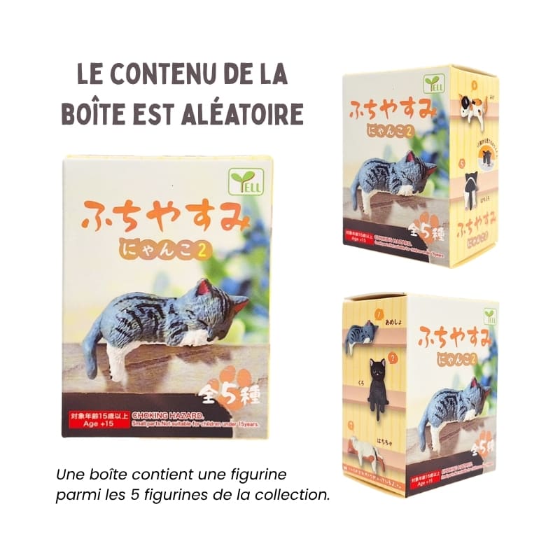 Gachapon nukkuva kissa figuuri