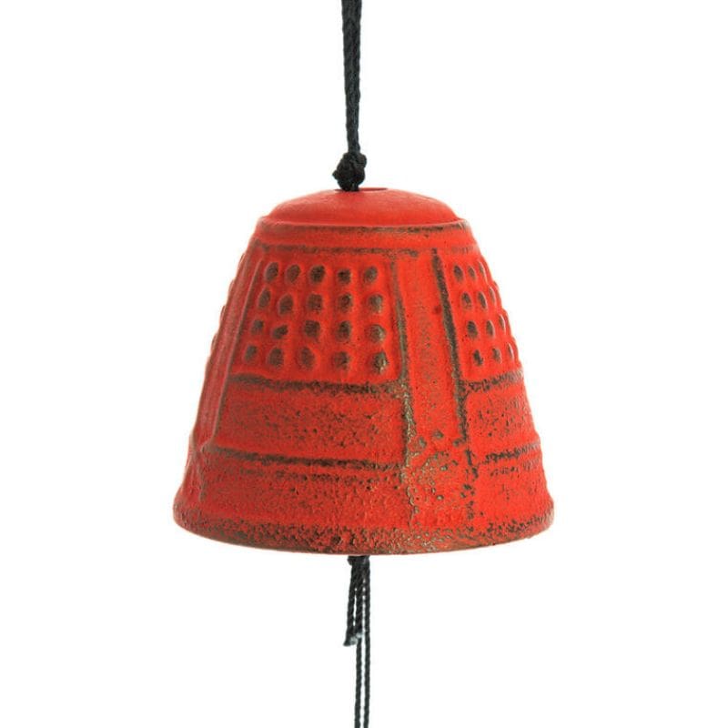 Furin Iwachu Japanilainen kellonsoitto punainen - 4,5 cm