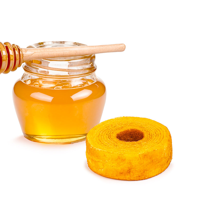 Japanilainen Taiyo Baumkuchen-hunajakakku