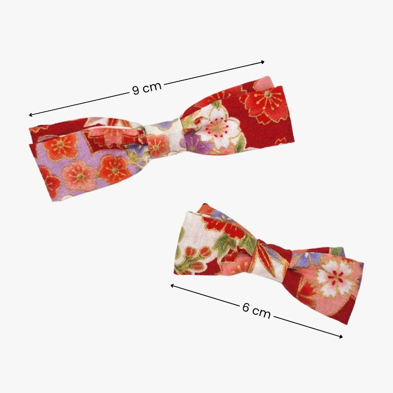 Suuri punainen japanilainen hiusnauha