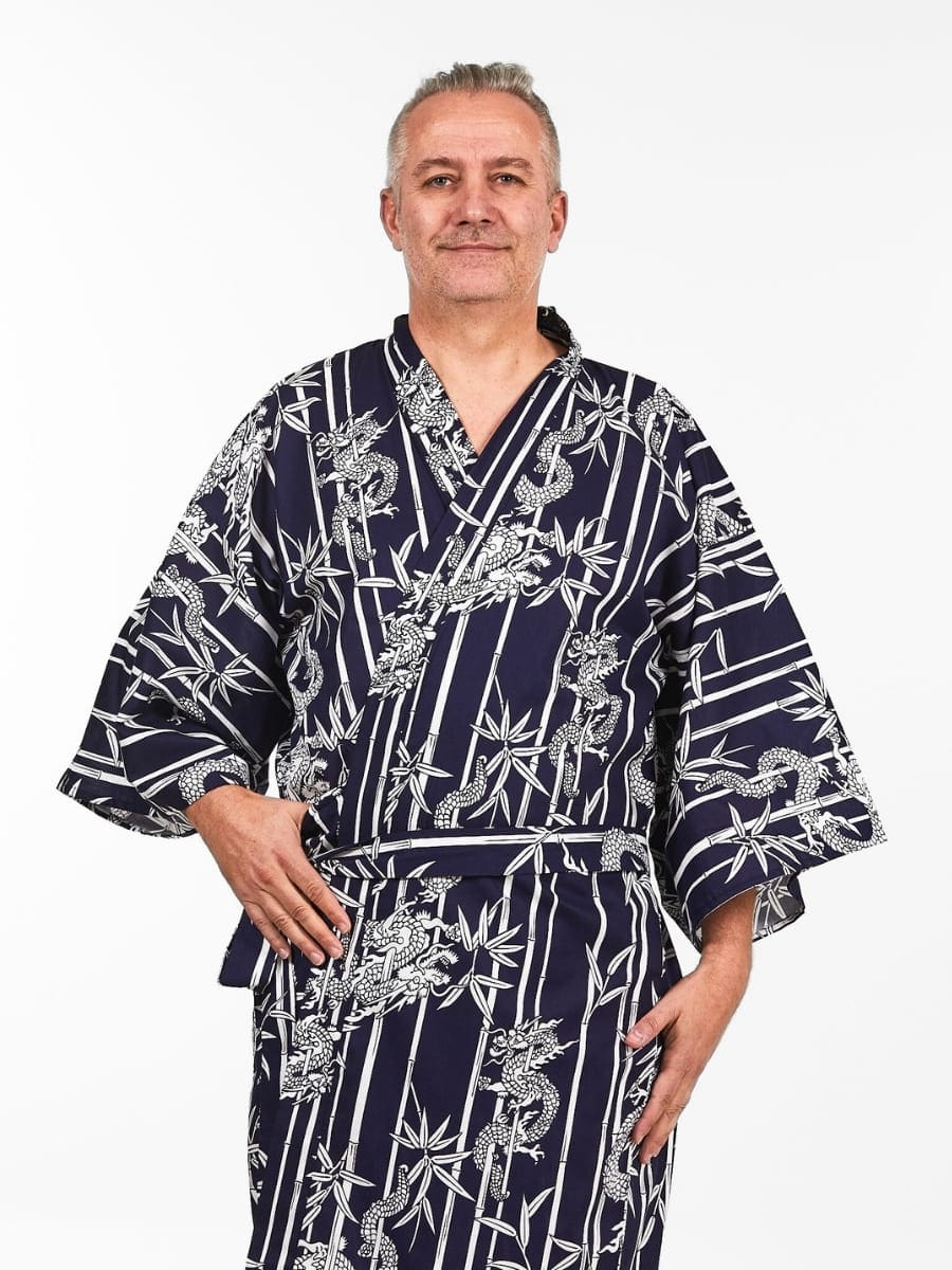 Happi Miesten Bamboo & Dragon Kimono - Yksi koko
