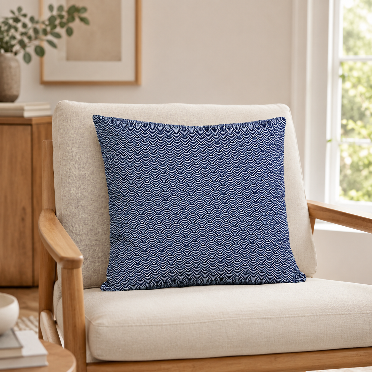 Japanilainen tyynynpäällinen Seigaiha Design