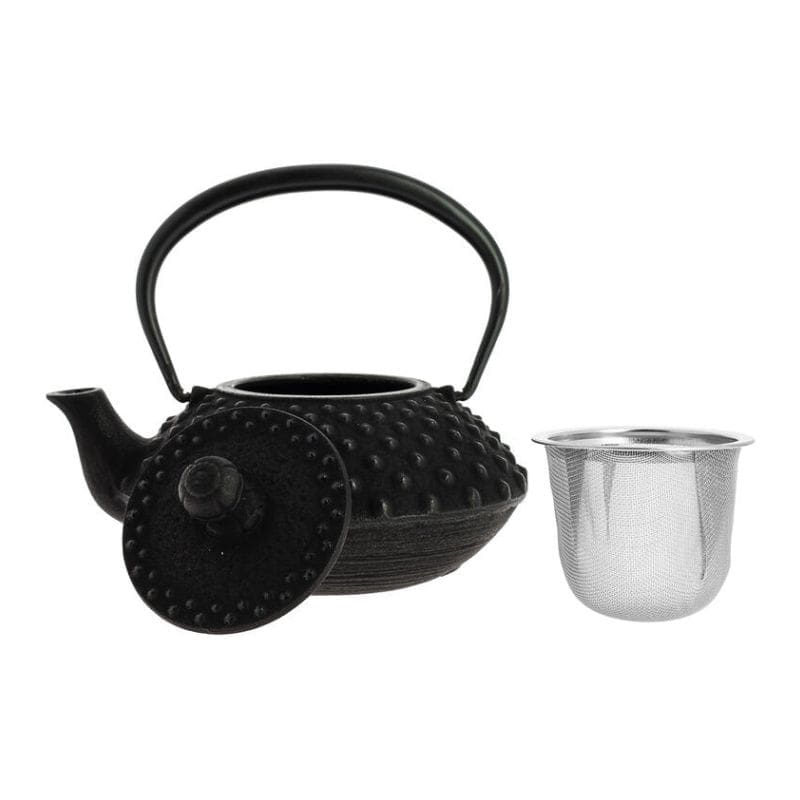 Iwachu Musta valurautainen japanilainen teekannu 350 ml