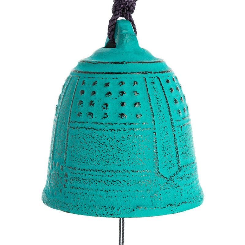 Iwachu Turkoosi valurautainen japanilainen kello - 5,5 cm