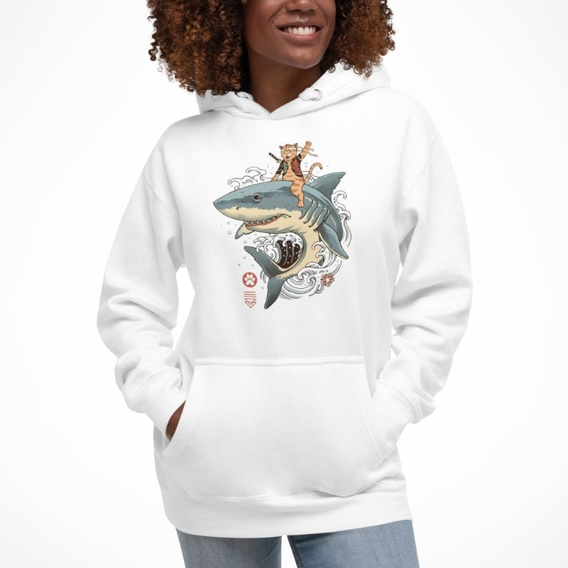 Japanilainen collegepaita Neko Shark