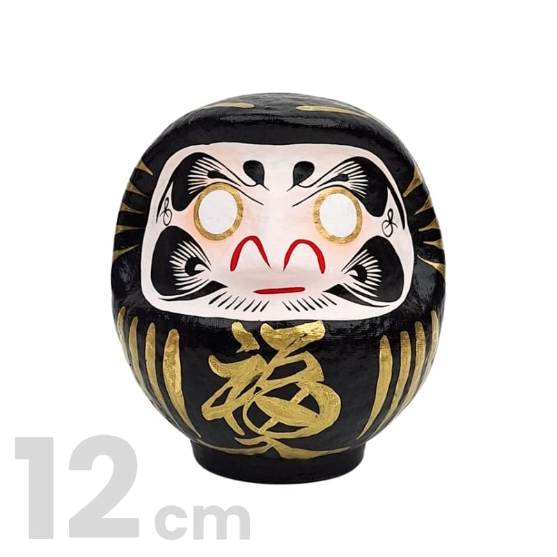 Japanilainen Daruma Musta - 9-15 cm - 12 cm