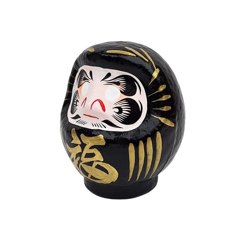 Japanilainen Daruma Musta - 9-15 cm
