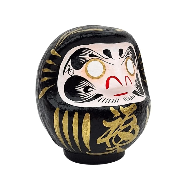 Japanilainen Daruma Musta - 9-15 cm