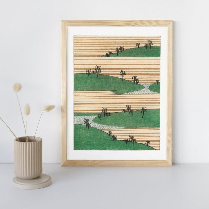 Watanabe Seitei Japanilainen tuloste - Maisema - A3