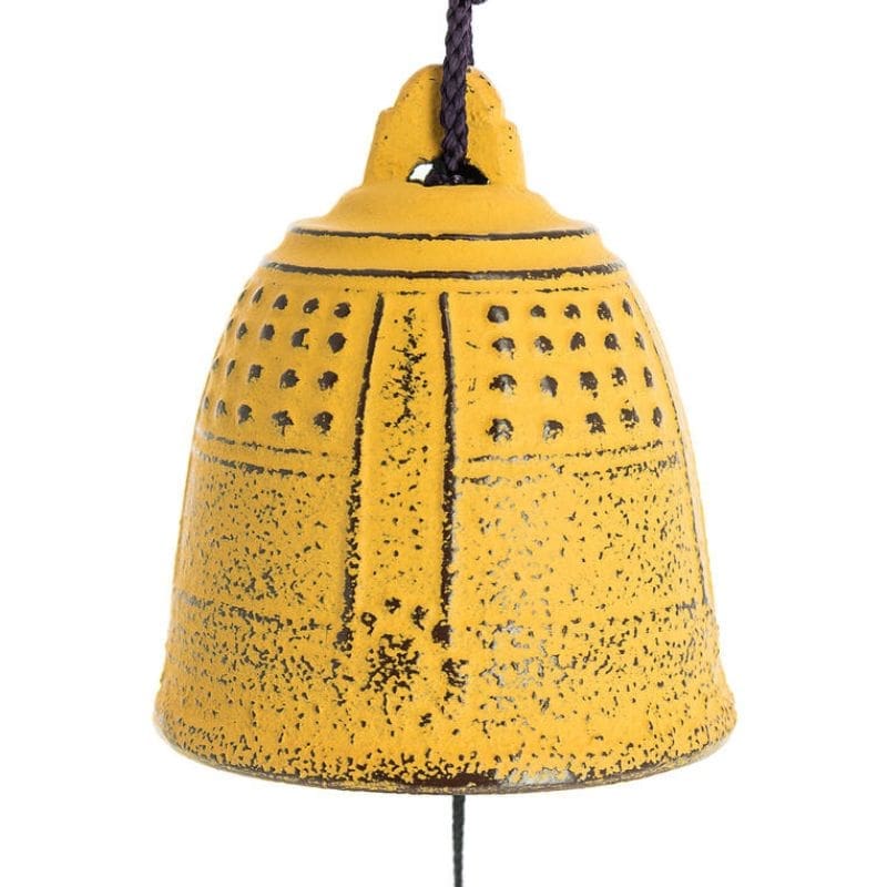 Japanilainen Iwachu keltainen valurautainen kellonsoitto - 5,5 cm