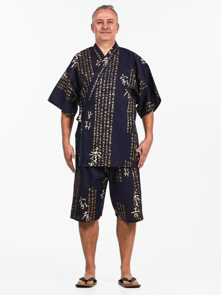 Japanilainen Jinbei Man Kanji