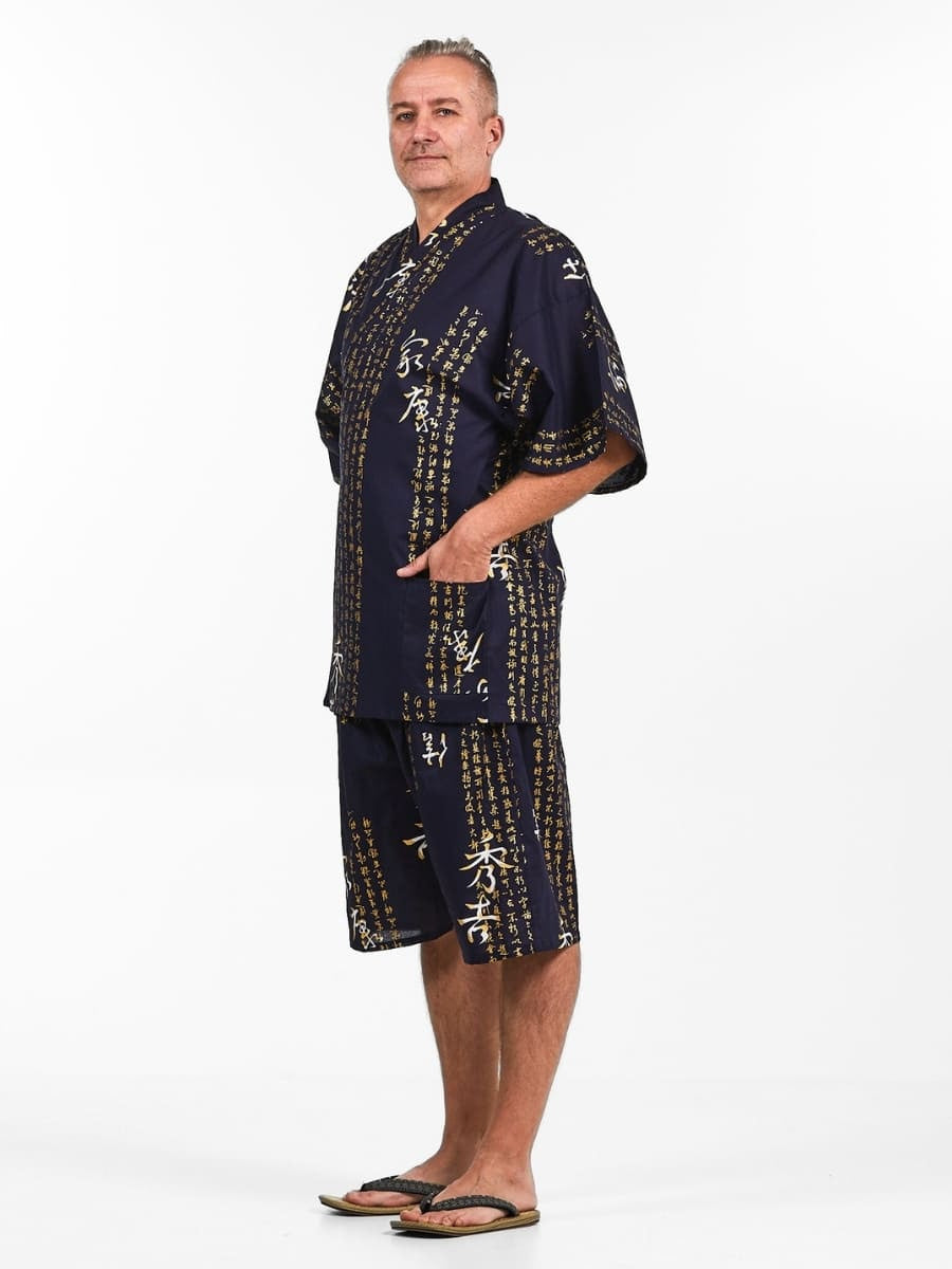 Japanilainen Jinbei Man Kanji