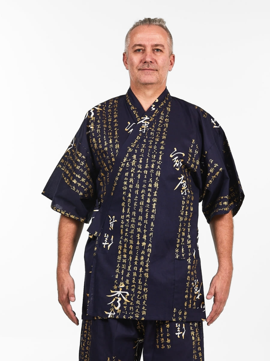 Japanilainen Jinbei Man Kanji