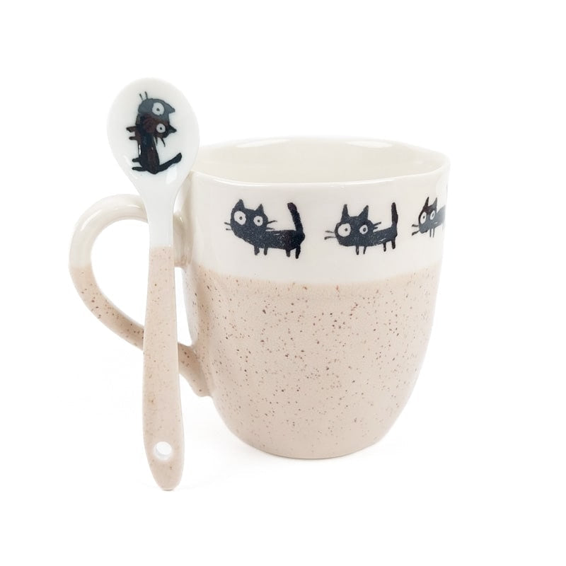 Japanilainen kahvilusikka Cat Beige