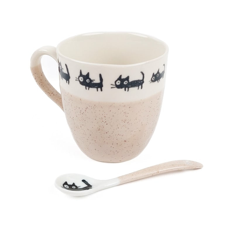 Japanilainen kahvilusikka Cat Beige
