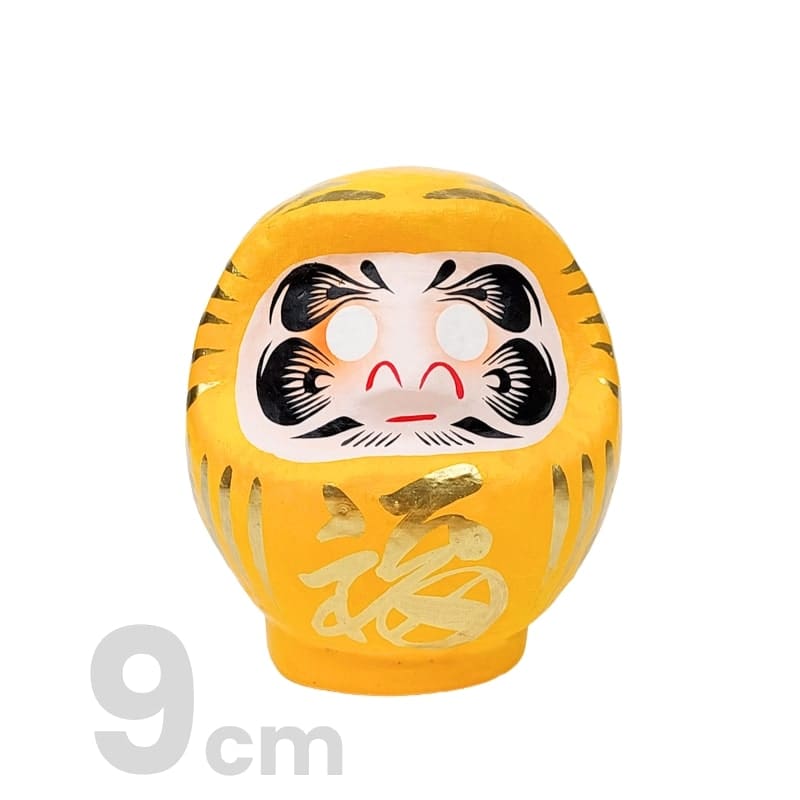 Keltainen japanilainen Daruma - 9-15 cm - 9 cm