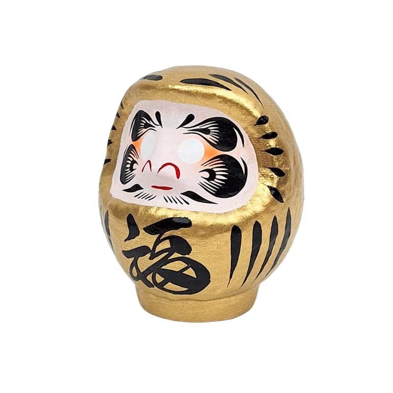 Japanilainen kultainen Daruma - 9-15 cm