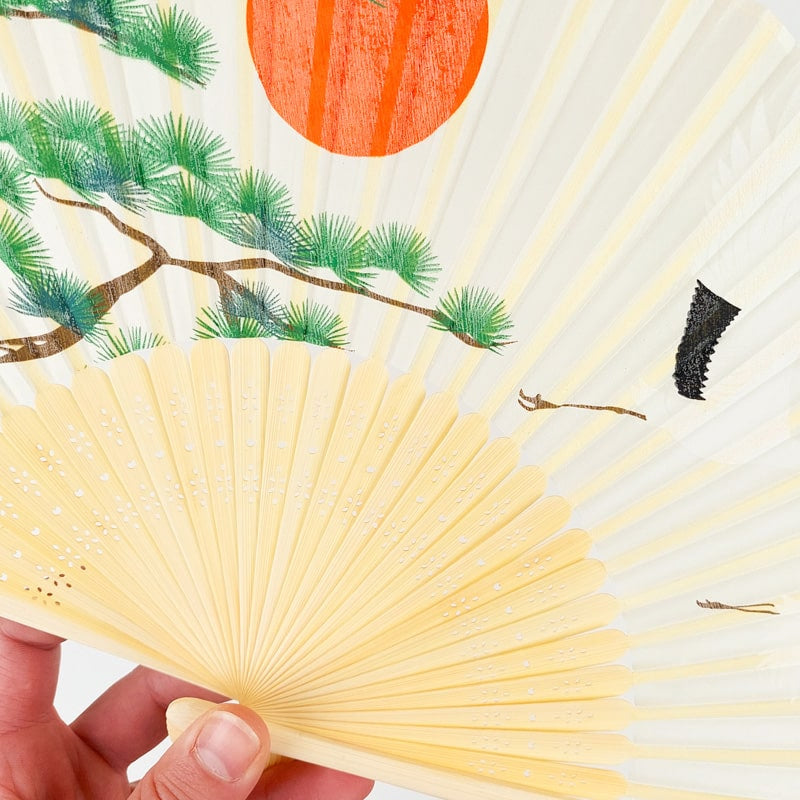 Japanilainen kurki & mänty tuuletin