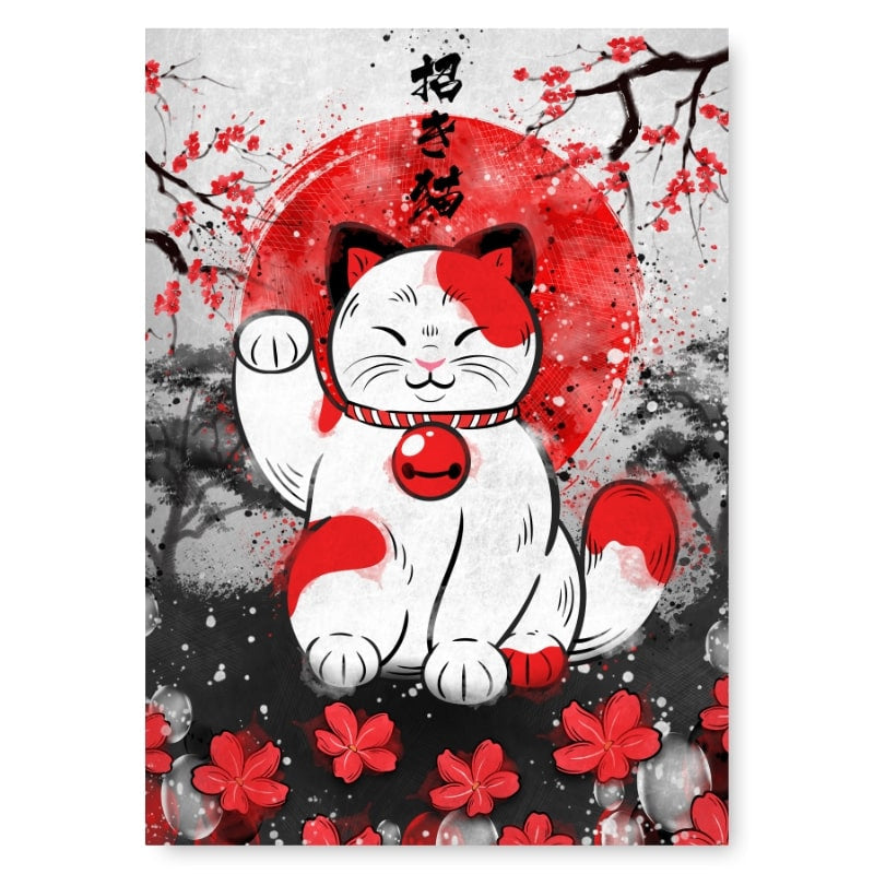 Japanilainen Lucky Cat -juliste - A3