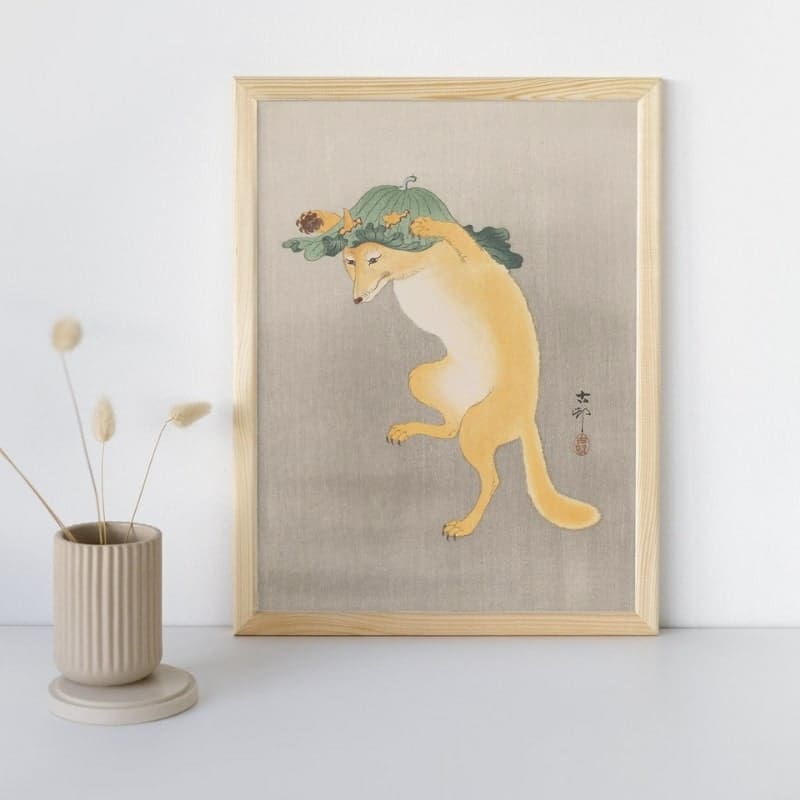 Japanilainen maalaus Kitsune - A3