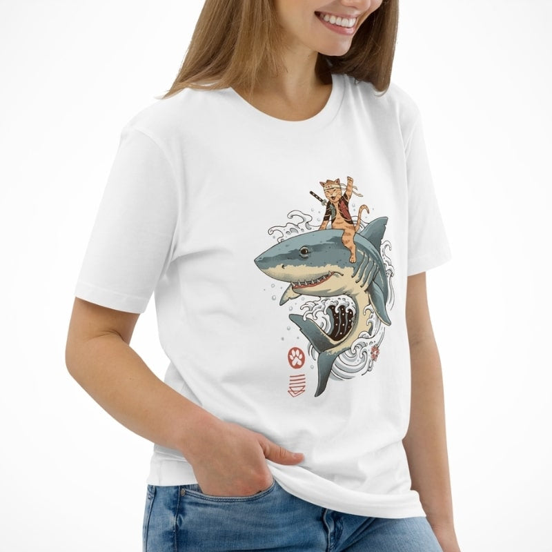 Japanilainen Neko Shark T-paita
