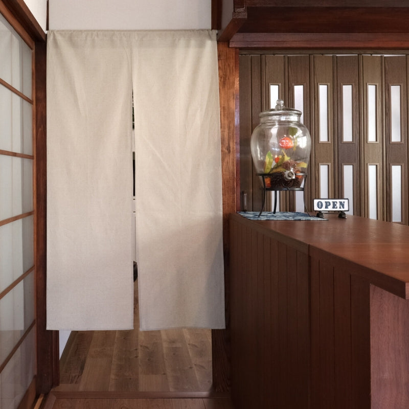 Japanilainen Noren Luonnollinen pellava - 85 x 150 cm