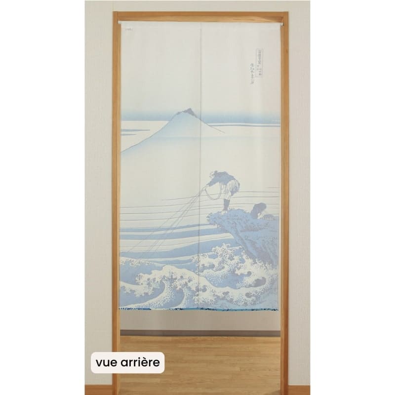 Japanilainen Noren Mount Fuji Sininen - 85 x 150 cm