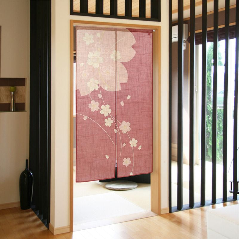 Japanilainen Noren Sakura kukka - 85 x 150 cm