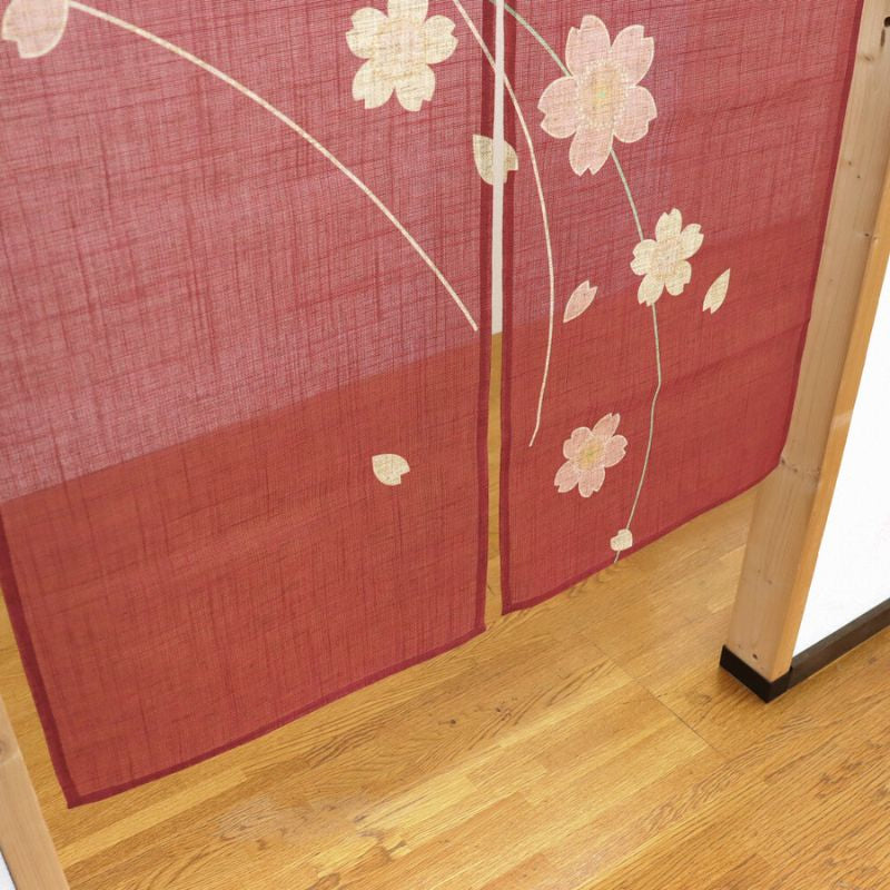Japanilainen Noren Sakura kukka - 85 x 150 cm